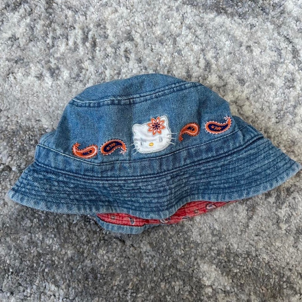 Embroidered Denim Bucket Hat